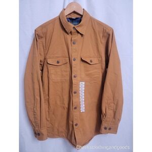 NWT Land's End Flannel Lined Long Sleeve Shirt Jacket Mens Size SMALL